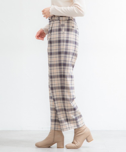 Honeys(ハニーズ)の「チェックストレートパンツ(その他パンツ・レディース・ブラック系その他/ベージュ系その他/ブラック×ブルー/ブラック系その他2・LL/S/M/L)」の10枚目の写真