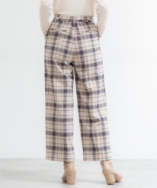 Honeys(ハニーズ)の「チェックストレートパンツ(その他パンツ・レディース・ブラック系その他/ベージュ系その他/ブラック×ブルー/ブラック系その他2・LL/S/M/L)」の11枚目の写真
