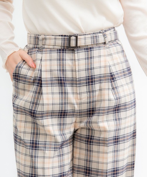 Honeys(ハニーズ)の「チェックストレートパンツ(その他パンツ・レディース・ブラック系その他/ベージュ系その他/ブラック×ブルー/ブラック系その他2・LL/S/M/L)」の12枚目の写真