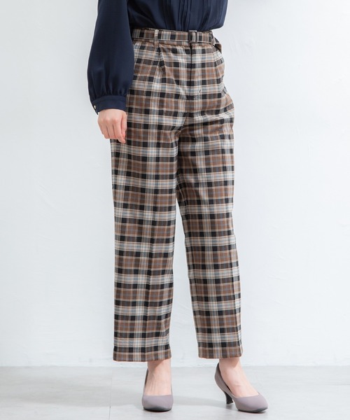 Honeys(ハニーズ)の「チェックストレートパンツ(その他パンツ・レディース・ブラック系その他/ベージュ系その他/ブラック×ブルー/ブラック系その他2・LL/S/M/L)」の20枚目の写真