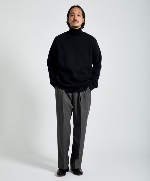 city（シティ）の「【洗える】MILANO RIB TURTLE /ミラノリブタートルネックニット/ イージーケア（ニット/セーター・メンズ・ブラック/オフホワイト/バーガンディー/グレイッシュベージュ・1/2/3）」の5枚目の写真