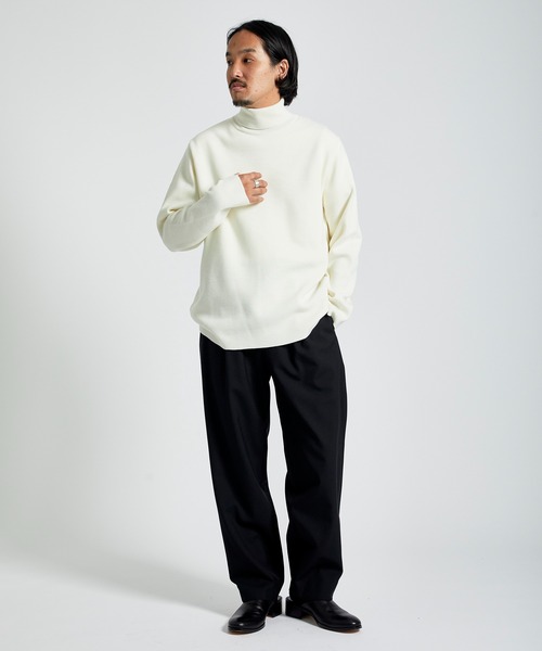 city（シティ）の「【洗える】MILANO RIB TURTLE /ミラノリブタートルネックニット/ イージーケア（ニット/セーター・メンズ・ブラック/オフホワイト/バーガンディー/グレイッシュベージュ・1/2/3）」の13枚目の写真