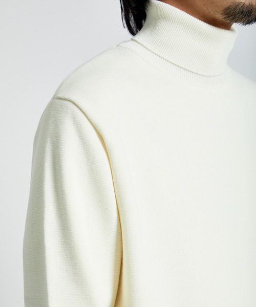 city（シティ）の「【洗える】MILANO RIB TURTLE /ミラノリブタートルネックニット/ イージーケア（ニット/セーター・メンズ・ブラック/オフホワイト/バーガンディー/グレイッシュベージュ・1/2/3）」の18枚目の写真