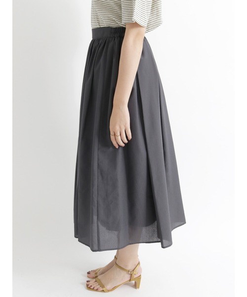 Te chichi（テチチ）の「ボイルタックギャザースカート（スカート・レディース・ブラウン/ブルー/チャコール・ﾌﾘ-）」の7枚目の写真