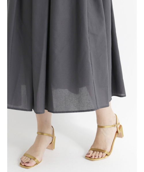 Te chichi（テチチ）の「ボイルタックギャザースカート（スカート・レディース・ブラウン/ブルー/チャコール・ﾌﾘ-）」の9枚目の写真