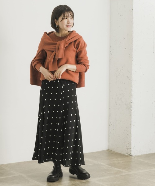 URBAN RESEARCH（アーバンリサーチ）の「ドット柄マーメイドスカート（スカート・レディース・ブラウン/ブラック・38/36）」の7枚目の写真