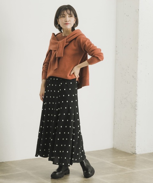 URBAN RESEARCH（アーバンリサーチ）の「ドット柄マーメイドスカート（スカート・レディース・ブラウン/ブラック・38/36）」の9枚目の写真