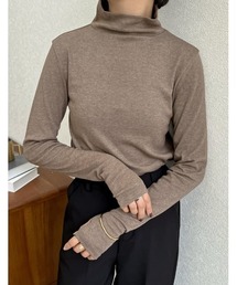 Re:EDIT | [2022A/W COLLECTION]カラーミックスカットソータートルネック(Tシャツ/カットソー)