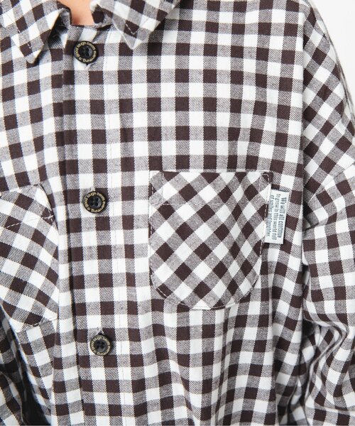 BREEZE（ブリーズ）の「スタンダードシャツワンピース（シャツワンピース・キッズ・レッド/ブラック/レインボー・110/80/100/120/130/140/90）」の7枚目の写真