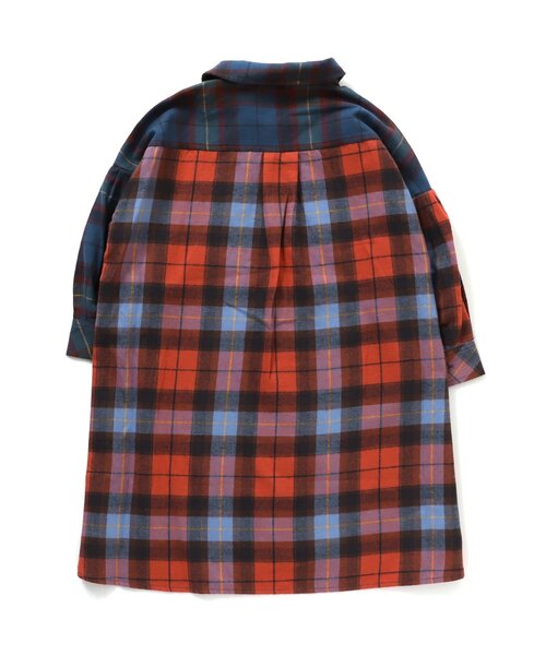 BREEZE（ブリーズ）の「スタンダードシャツワンピース（シャツワンピース・キッズ・レッド/ブラック/レインボー・110/80/100/120/130/140/90）」の10枚目の写真