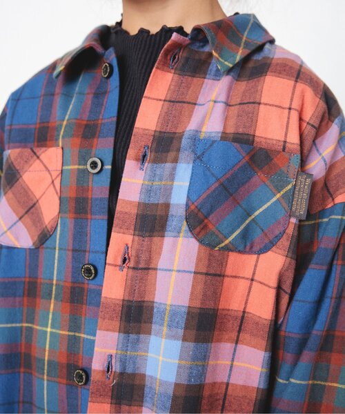 BREEZE（ブリーズ）の「スタンダードシャツワンピース（シャツワンピース・キッズ・レッド/ブラック/レインボー・110/80/100/120/130/140/90）」の17枚目の写真