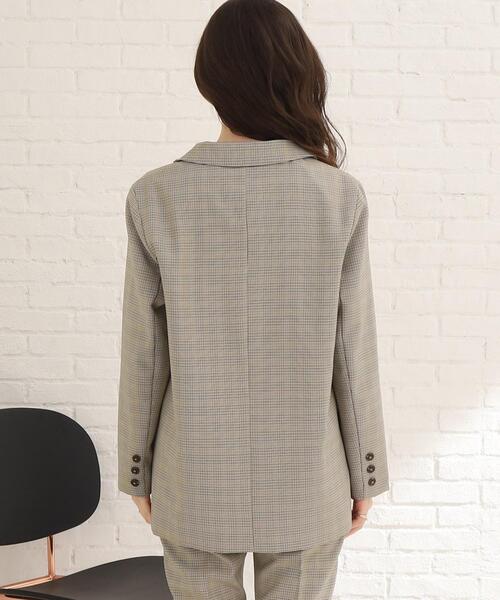 Cutie Blonde（キューティーブロンド）の「◆【セットアップ可能】主役級。ダブルブレスト チェックジャケット（テーラードジャケット・レディース・ブラウン系2/ベージュ系1・02/03）」の13枚目の写真