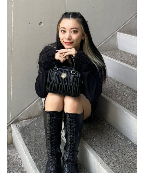 EVRIS（エヴリス）の「キルティングミニショルダーバッグ（ショルダーバッグ・レディース・ブラック/レッド/アイボリー・FREE）」の9枚目の写真