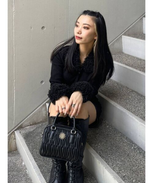 EVRIS（エヴリス）の「キルティングミニショルダーバッグ（ショルダーバッグ・レディース・ブラック/レッド/アイボリー・FREE）」の13枚目の写真