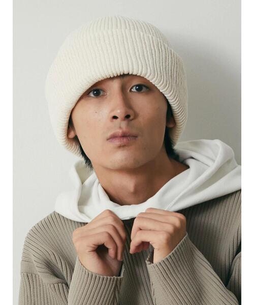 CRAFT STANDARD BOUTIQUE（クラフトスタンダードブティック）の「パネルリブニットキャップ　＊（ニットキャップ/ビーニー・レディース・ブラック/ベージュ/アイボリー・XXS）」の12枚目の写真
