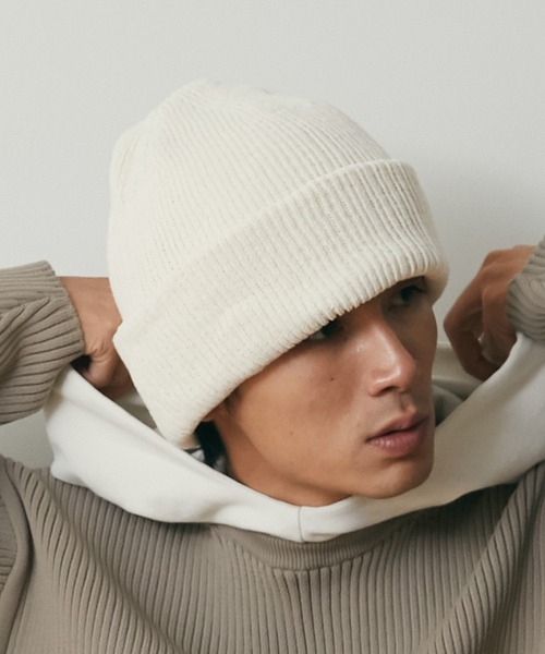 CRAFT STANDARD BOUTIQUE（クラフトスタンダードブティック）の「パネルリブニットキャップ　＊（ニットキャップ/ビーニー・レディース・ブラック/ベージュ/アイボリー・XXS）」の2枚目の写真