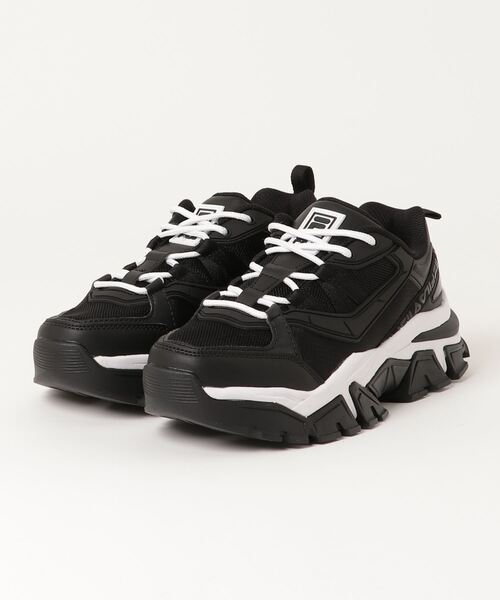 FILA(フィラ)の「FILA/フィラ Z BUFFER ゼット バッファー レディース スニーカー 厚底 ダットスニーカー UFW22039-013/F5144-022(スニーカー・レディース・ブラック×ブラック/ベージュ系その他・24.0cm/25.0cm/23.0cm)」の2枚目の写真