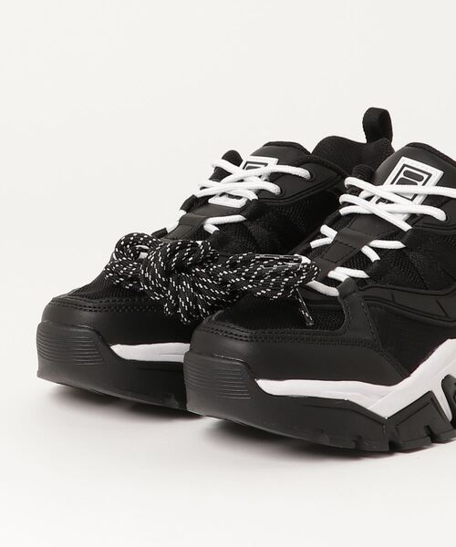 FILA(フィラ)の「FILA/フィラ Z BUFFER ゼット バッファー レディース スニーカー 厚底 ダットスニーカー UFW22039-013/F5144-022(スニーカー・レディース・ブラック×ブラック/ベージュ系その他・24.0cm/25.0cm/23.0cm)」の5枚目の写真