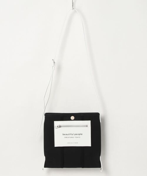beautiful people(ビューティフルピープル)の「beautiful people lining logo pocket mini shoulder bag 7235611967(ショルダーバッグ・レディース・ホワイト/ブラック・FREE)」の8枚目の写真