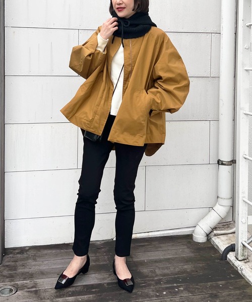 PICCIN（ピッチン）の「ボリュームスリーブマウンテンパーカー（マウンテンパーカー・レディース・キャメル/ブラック/カーキ・M）」の19枚目の写真