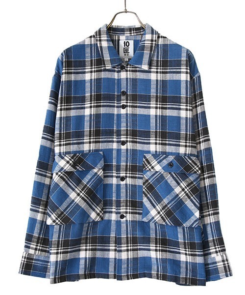 TENBOX（テンボックス）の「TENBOX / テンボックス：DRAG DEALER SHIRT：21B-DRAG-DEALER-SHIR[ARK]（シャツ/ブラウス・メンズ・ブルー・XL）」の4枚目の写真