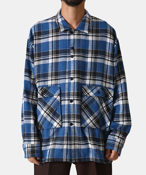 TENBOX（テンボックス）の「TENBOX / テンボックス：DRAG DEALER SHIRT：21B-DRAG-DEALER-SHIR[ARK]（シャツ/ブラウス・メンズ・ブルー・XL）」の11枚目の写真