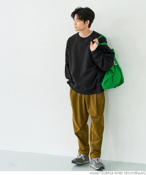 coca(coca)(コカ)の「メンズバルキー裏起毛スーパービッグスウェット(スウェット・メンズ・イエロー/アイボリー/ブラック/グレー・M/L)」の8枚目の写真
