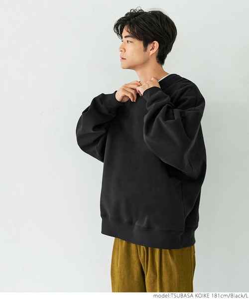 coca(coca)(コカ)の「メンズバルキー裏起毛スーパービッグスウェット(スウェット・メンズ・イエロー/アイボリー/ブラック/グレー・M/L)」の10枚目の写真