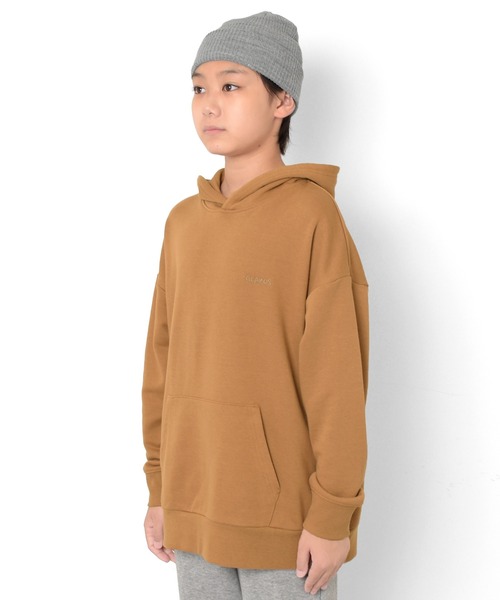 GLAZOS（グラソス）の「ワンポイント刺繍パーカービッグシルエット（パーカー・キッズ・グリーン/ベージュ/ブラック/パープル・150cm/160cm/170cm/140cm）」の7枚目の写真