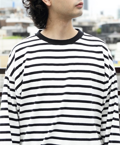 ８(eight)（エイト）の「ボーダーロングTシャツ（Tシャツ/カットソー・メンズ・ホワイト系その他/ホワイト系その他2/ホワイト系その他3・MEDIUM/LARGE）」の9枚目の写真