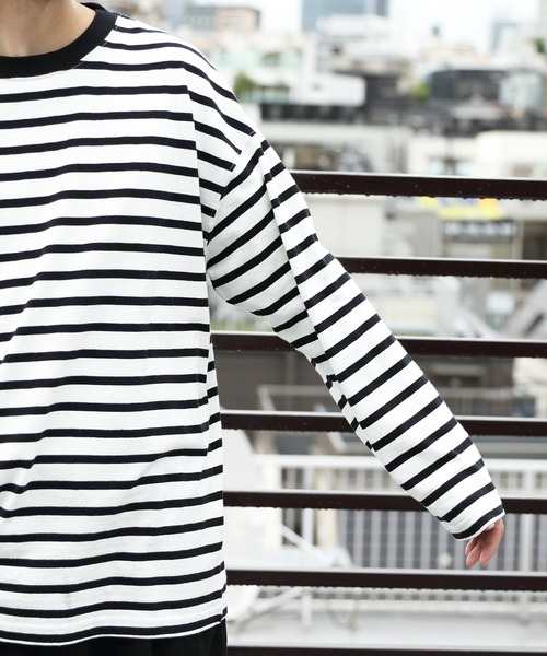 ８(eight)（エイト）の「ボーダーロングTシャツ（Tシャツ/カットソー・メンズ・ホワイト系その他/ホワイト系その他2/ホワイト系その他3・MEDIUM/LARGE）」の15枚目の写真