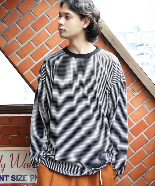 ８(eight)（エイト）の「ボーダーロングTシャツ（Tシャツ/カットソー・メンズ・ホワイト系その他/ホワイト系その他2/ホワイト系その他3・MEDIUM/LARGE）」の4枚目の写真