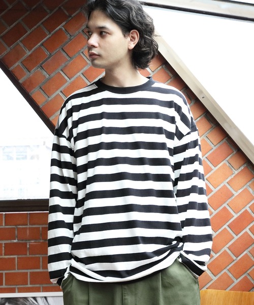 ８(eight)（エイト）の「ボーダーロングTシャツ（Tシャツ/カットソー・メンズ・ホワイト系その他/ホワイト系その他2/ホワイト系その他3・MEDIUM/LARGE）」の19枚目の写真