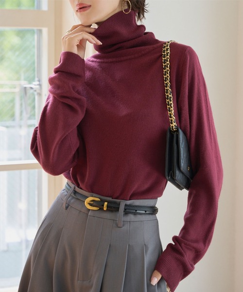 セール】[ 選べるネックタイプ ] カシミアタッチ 洗えるUVカットスフレ