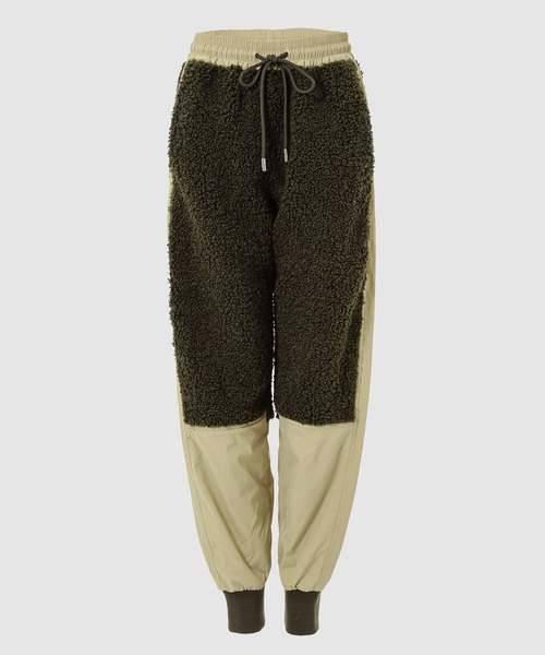 louren / suspenders wide pants
