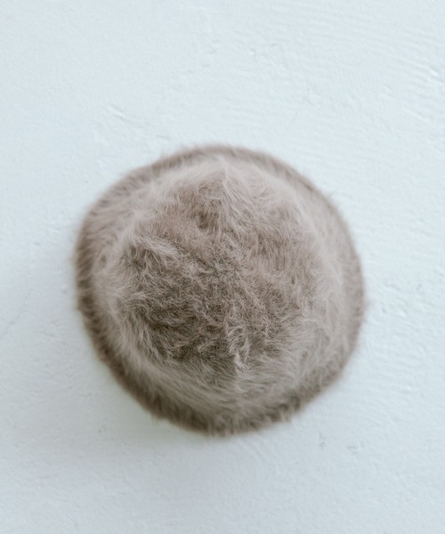 OLIVE des OLIVE（オリーブデオリーブ）の「シャギークロ―シュハット（ハット・レディース・オフホワイト/グレイッシュベージュ・FREE）」の4枚目の写真