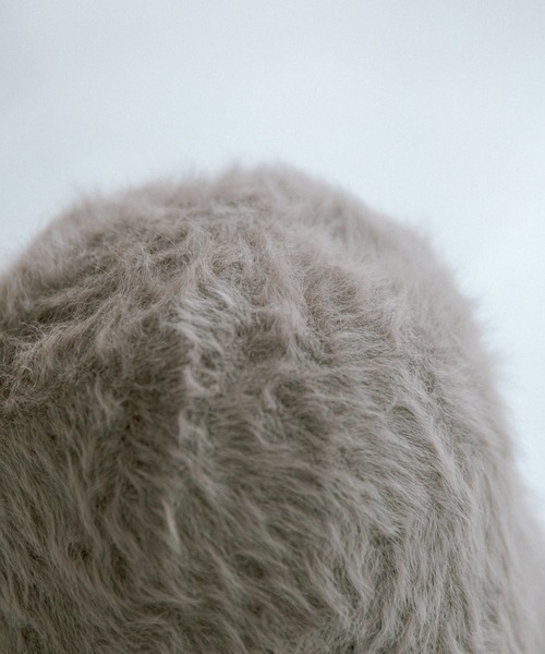 OLIVE des OLIVE（オリーブデオリーブ）の「シャギークロ―シュハット（ハット・レディース・オフホワイト/グレイッシュベージュ・FREE）」の5枚目の写真