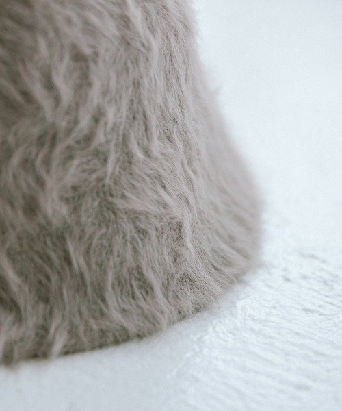 OLIVE des OLIVE（オリーブデオリーブ）の「シャギークロ―シュハット（ハット・レディース・オフホワイト/グレイッシュベージュ・FREE）」の6枚目の写真