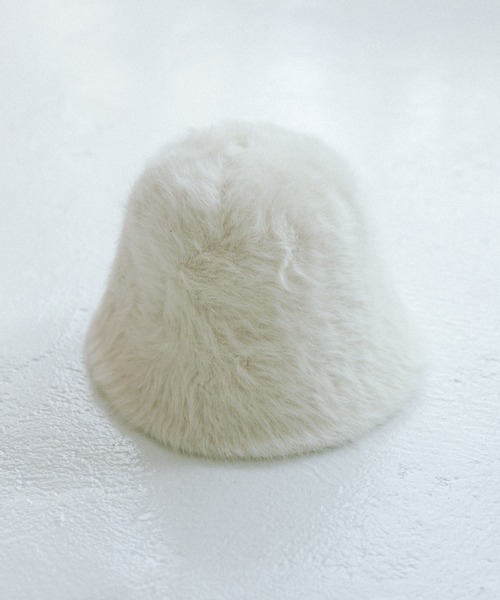 OLIVE des OLIVE（オリーブデオリーブ）の「シャギークロ―シュハット（ハット・レディース・オフホワイト/グレイッシュベージュ・FREE）」の8枚目の写真