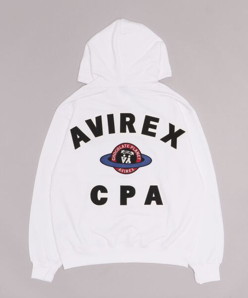AVIREX（アヴィレックス）の「《CHOCOLATE PLANET × AVIREX》SPECIAL PULLOVER HOODIE / チョコレートプラネット（パーカー・メンズ・ホワイト/ブラック/ミント・M/L/XXL/XL）」の6枚目の写真