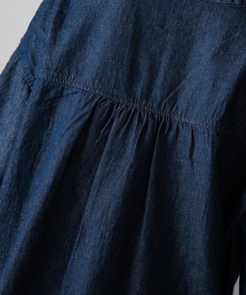 socolla（ソコラ）の「【socolla】デニムレースアップブラウス（シャツ/ブラウス・レディース・ブラック/ネイビー・M）」の15枚目の写真