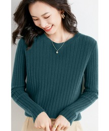 【日本製　レディース】　シンデレラニット SY-27 PRODIGAL カシミヤ 100％ 畦編み タートルネック セーター
