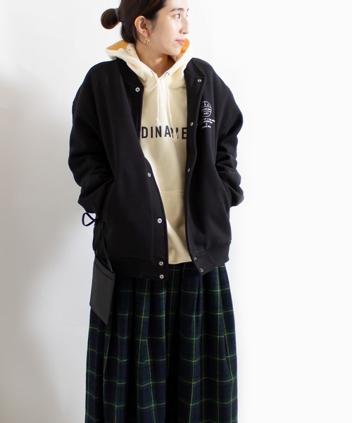 ALL ORDINARIES(オールオーディナリーズ)の「Trippers Solo スウェットスナップジャケット(裏起毛)(カーディガン/ボレロ・レディース・ブラック・L/M)」の10枚目の写真