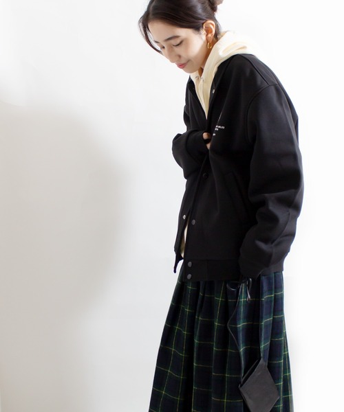 ALL ORDINARIES(オールオーディナリーズ)の「Trippers Solo スウェットスナップジャケット(裏起毛)(カーディガン/ボレロ・レディース・ブラック・L/M)」の11枚目の写真