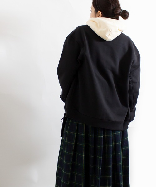 ALL ORDINARIES(オールオーディナリーズ)の「Trippers Solo スウェットスナップジャケット(裏起毛)(カーディガン/ボレロ・レディース・ブラック・L/M)」の12枚目の写真