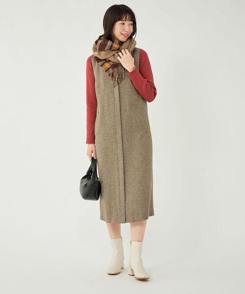 Johnstons of Elgin（ジョンストンズオブエルガン）の「＜JOHNSTONS×green label relaxing＞ウール/カシミヤ マフラー（マフラー・メンズ・ダークブラウン/ブラック/ダークグレー/ネイビー・FREE）」の11枚目の写真