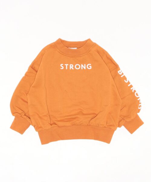 ALPHA LABEL（アルファーレーベル）の「STRONG LOGO WIDE　SWEAT SHIRT（スウェット・キッズ・ミント/ネイビー/グレー/ブラウン/ブラック・140/150/110/90/130/120/100）」の4枚目の写真