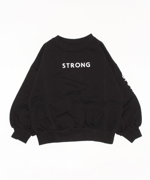 ALPHA LABEL（アルファーレーベル）の「STRONG LOGO WIDE　SWEAT SHIRT（スウェット・キッズ・ミント/ネイビー/グレー/ブラウン/ブラック・140/150/110/90/130/120/100）」の2枚目の写真