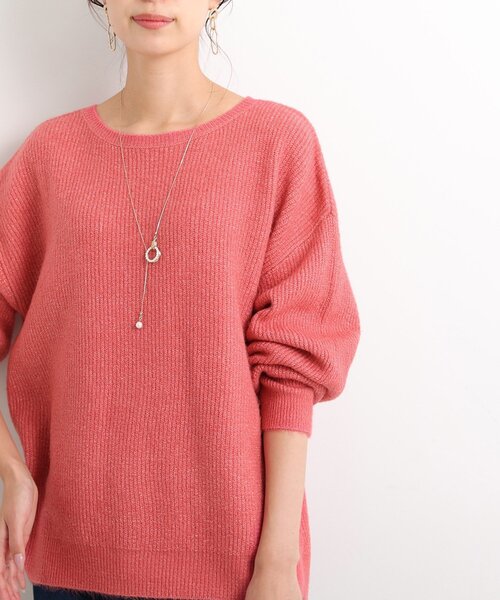 DRESKIP(ドレスキップ)の「◆ふわふわ素材が女性らしい!ラウンドネック ニット(ニット/セーター・レディース・ピンク系/ネイビー/パープル/レモンイエロー/グレー/ライトベージュ・02/03/04)」の6枚目の写真