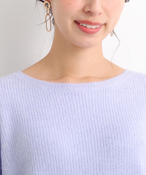DRESKIP(ドレスキップ)の「◆ふわふわ素材が女性らしい!ラウンドネック ニット(ニット/セーター・レディース・ピンク系/ネイビー/パープル/レモンイエロー/グレー/ライトベージュ・02/03/04)」の10枚目の写真